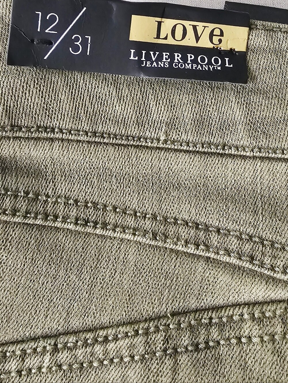 Liverpool Adele Skinny Jeans Women’s 12/31 Olive Green NWT - Picture 2 of 7